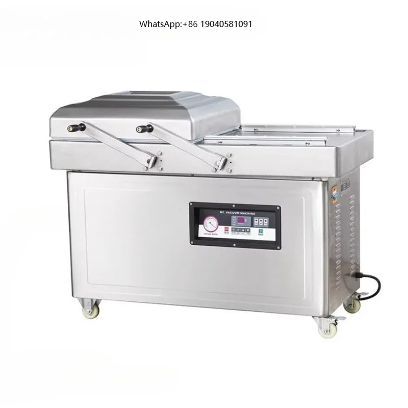 DZ-700 Electric One-Piece 304 Stainless Steel Double Chamber Vacuum Sealer Machine for Food Meat Fruit Vegetable Foil