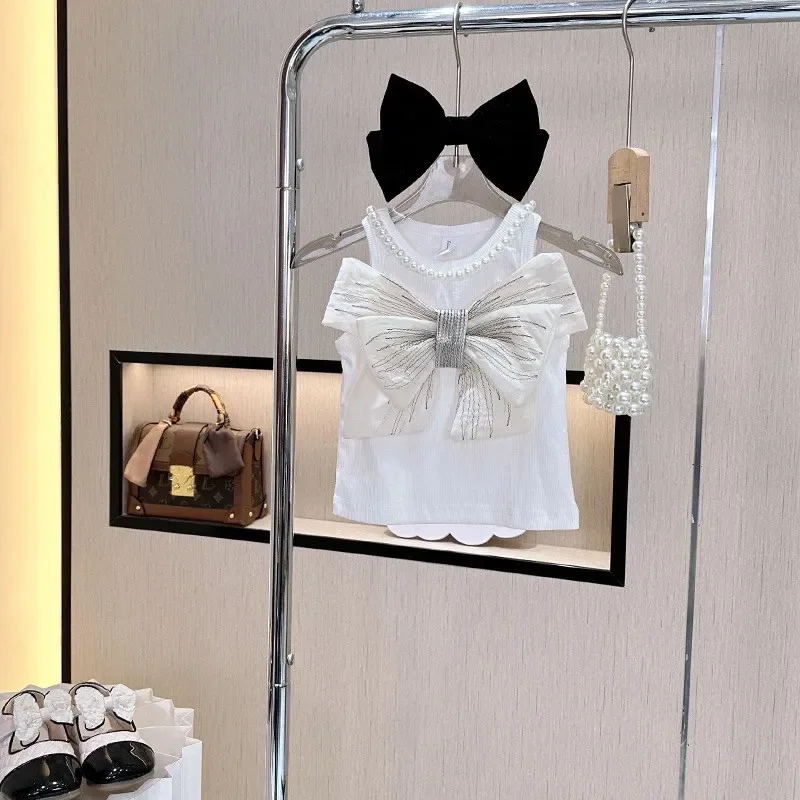 

Girls' Summer Set 2026 New Children's Fashion Tank Top+pleated Skirt Cake Skirt Summer Two Piece Set