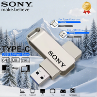 SONY 2TB High Speed Type-C Flash Drive 1TB Metal Pendrive USB PenDrive 512GB 256GB Portable Memoria USB Stick For Xiaomi Phone