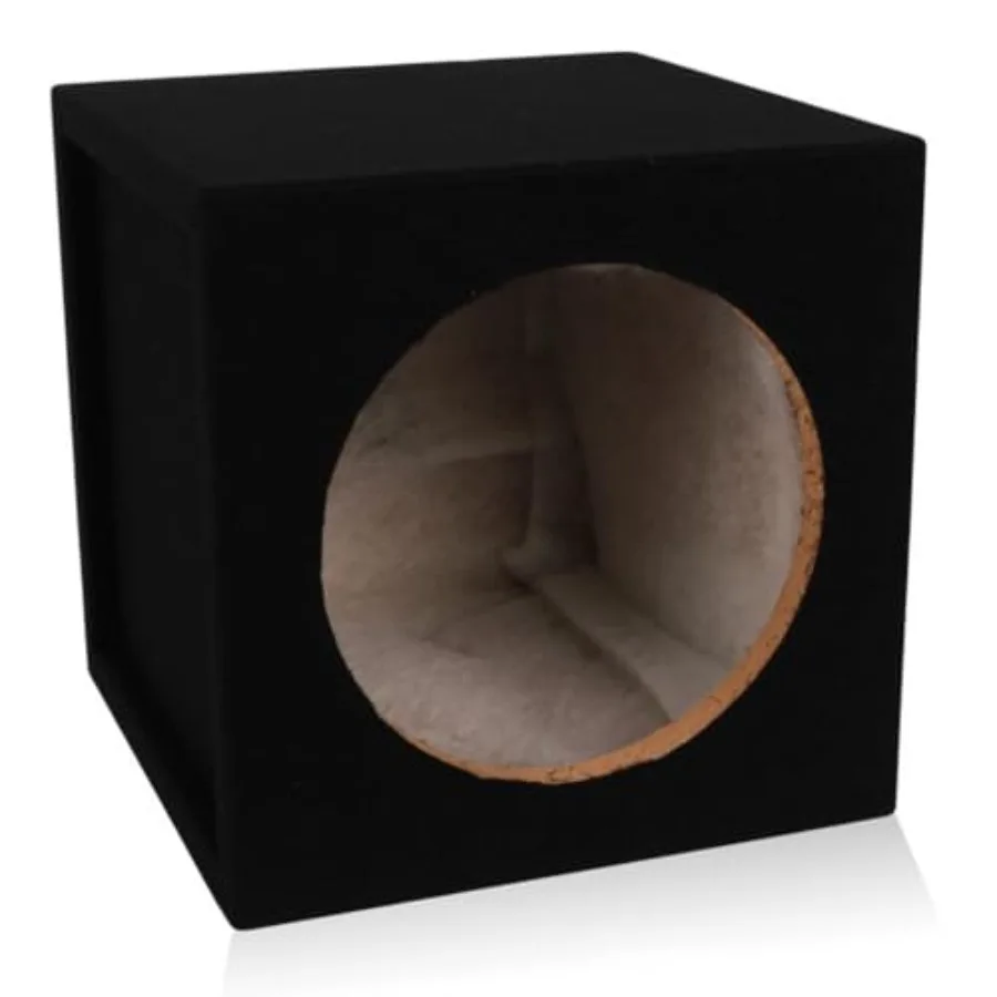 

Single 10 Sealed MDF Subwoofer Enclosure MDFS10 for home theater and car audio, black MDF material, compact design with optimiz