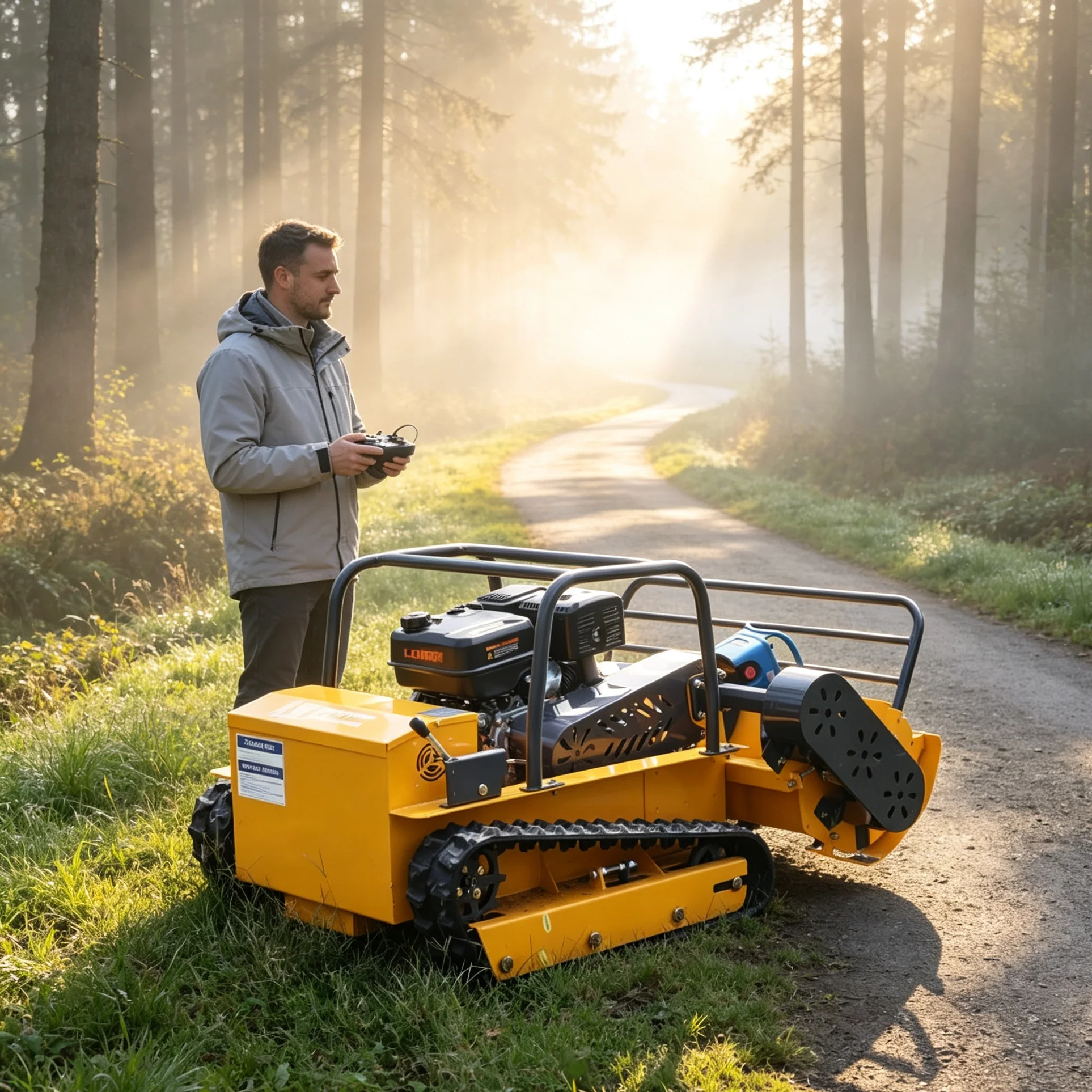 Customized intelligent robot lawn mower,wireless four stroke lawn mower robot,1200mm cutting width and built‑in operation displa