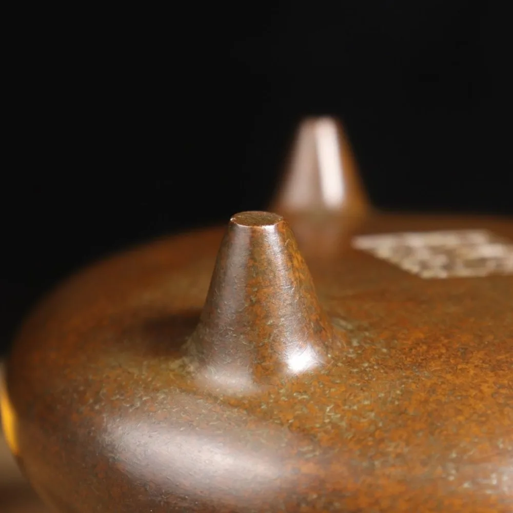 Antique-Style Ming Xuande Incense Burner: Handcrafted Three-Legged Incense Burner with Bridge-Style Handles—Antique Collectible