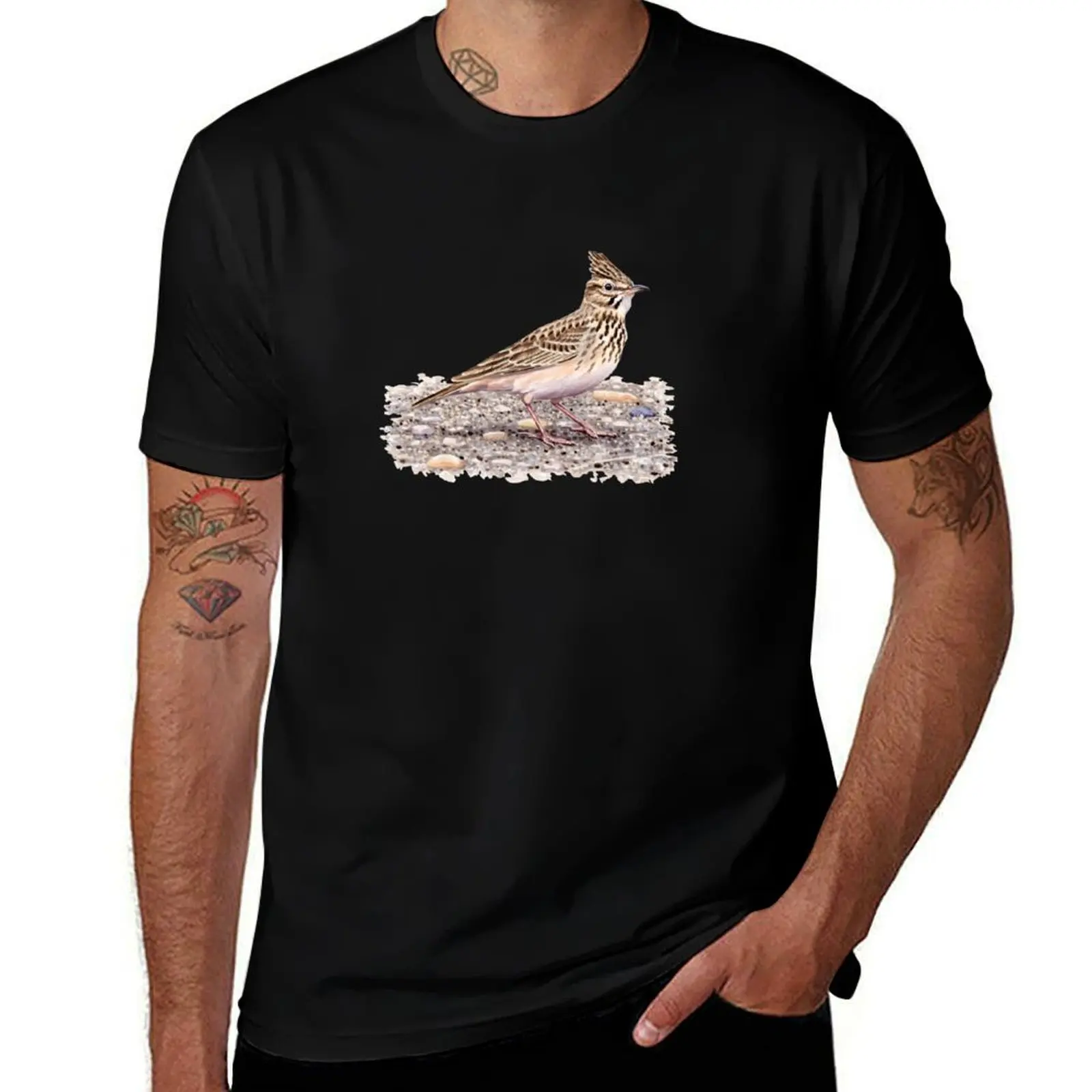 Crested Lark T-Shirt Comfortable Daily Wear Tee T-Shirt