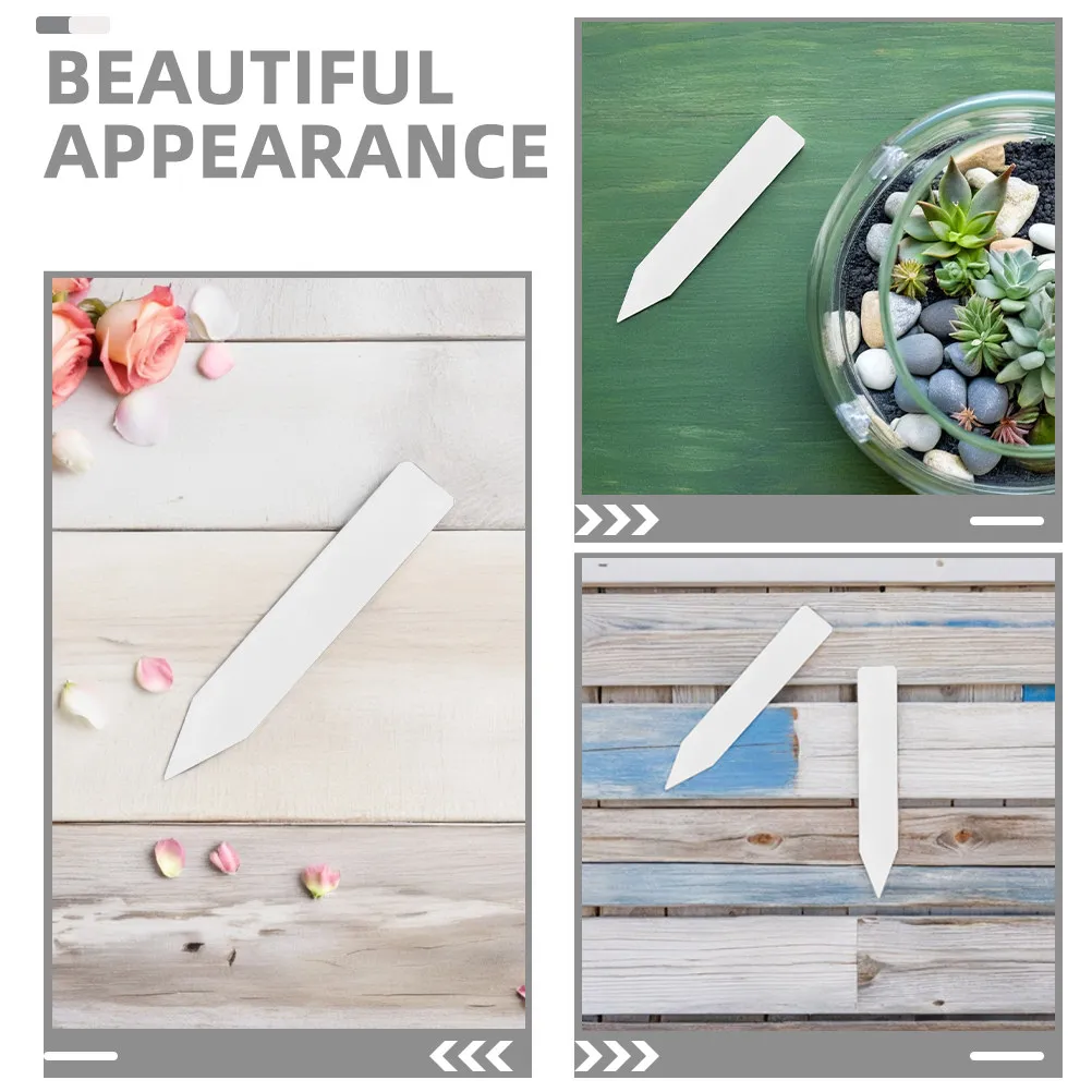 100Pcs Heavy-Duty Plastic Garden Plant Labels Fade-Proof Writable Surface Plant Stake Markers for Vegetable Herb Flower Pot