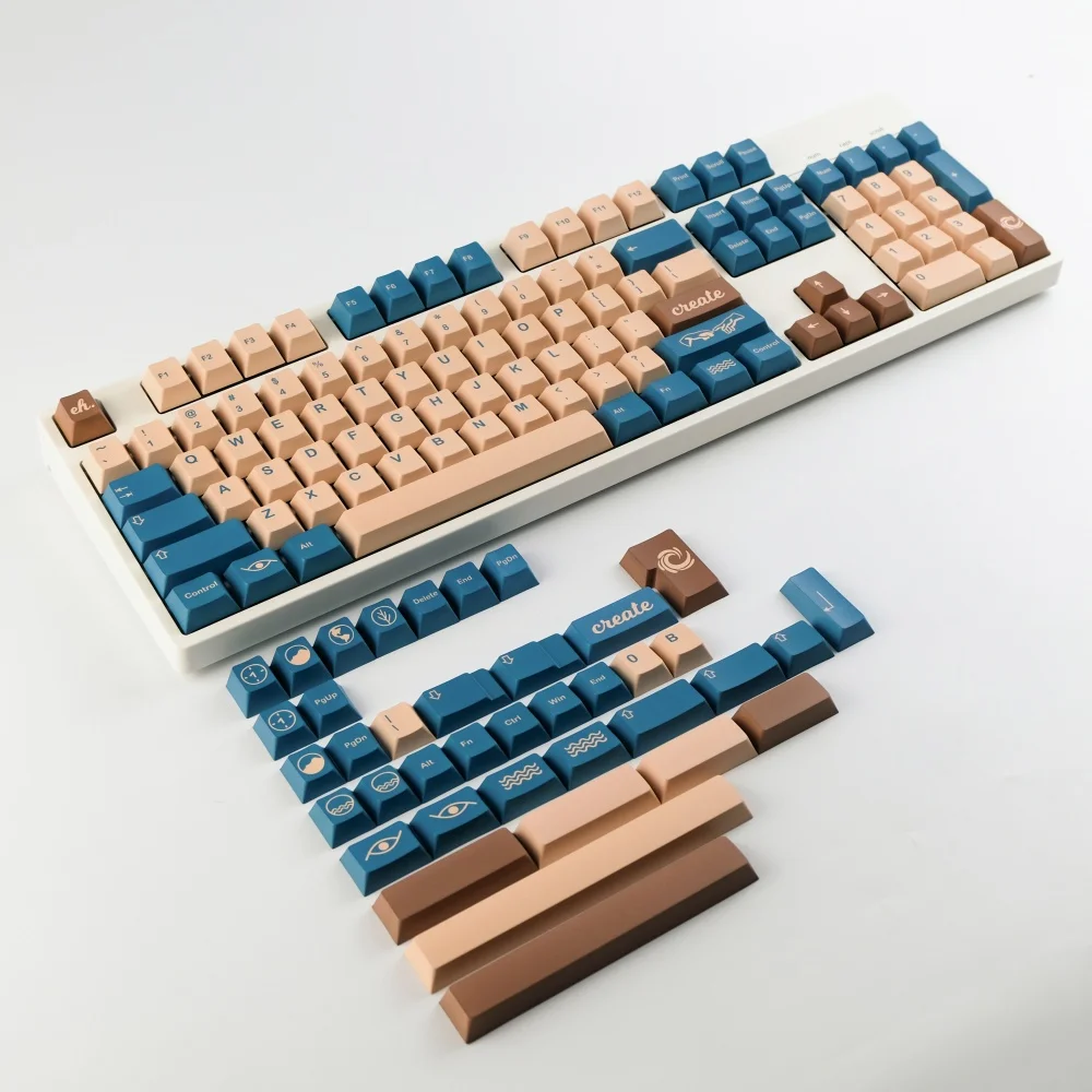 GMK earth keycap PBT sublimation mechanical keyboard original retro cross shaft keys
