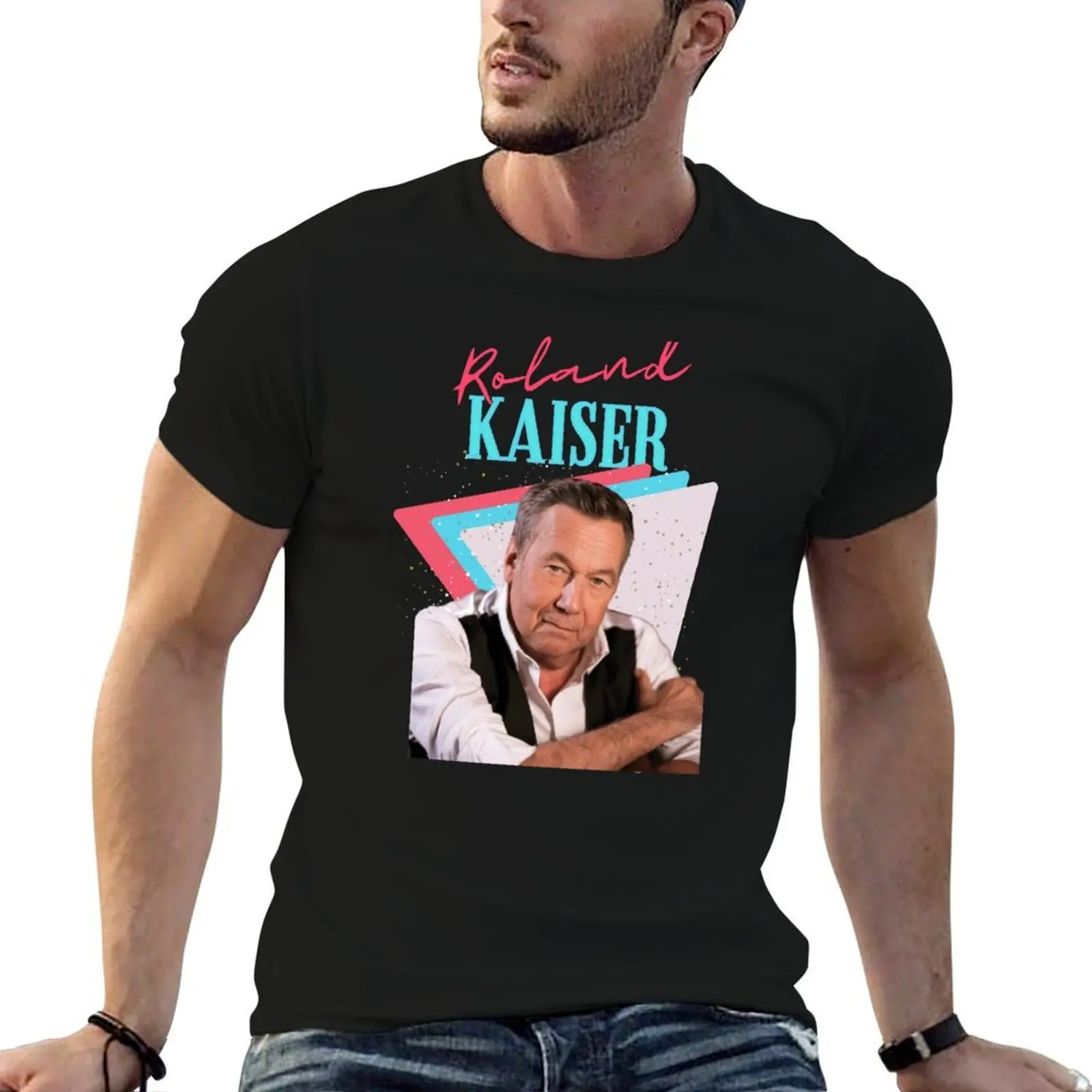 Roland kaiser - rip Roland kaiser - rest in peace Roland kaiser T-Shirt man t shirt cotton high quality T-Shirt