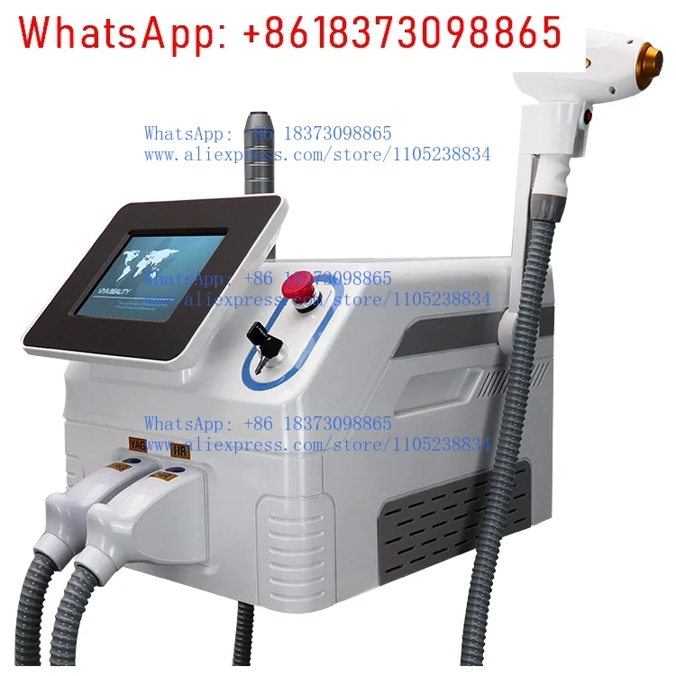 2-In-1 Professional Q-Switched Nd Yag Laser Machine Portable Standing Style Skin Tattoos Hair Removal Free OEM Services Spa