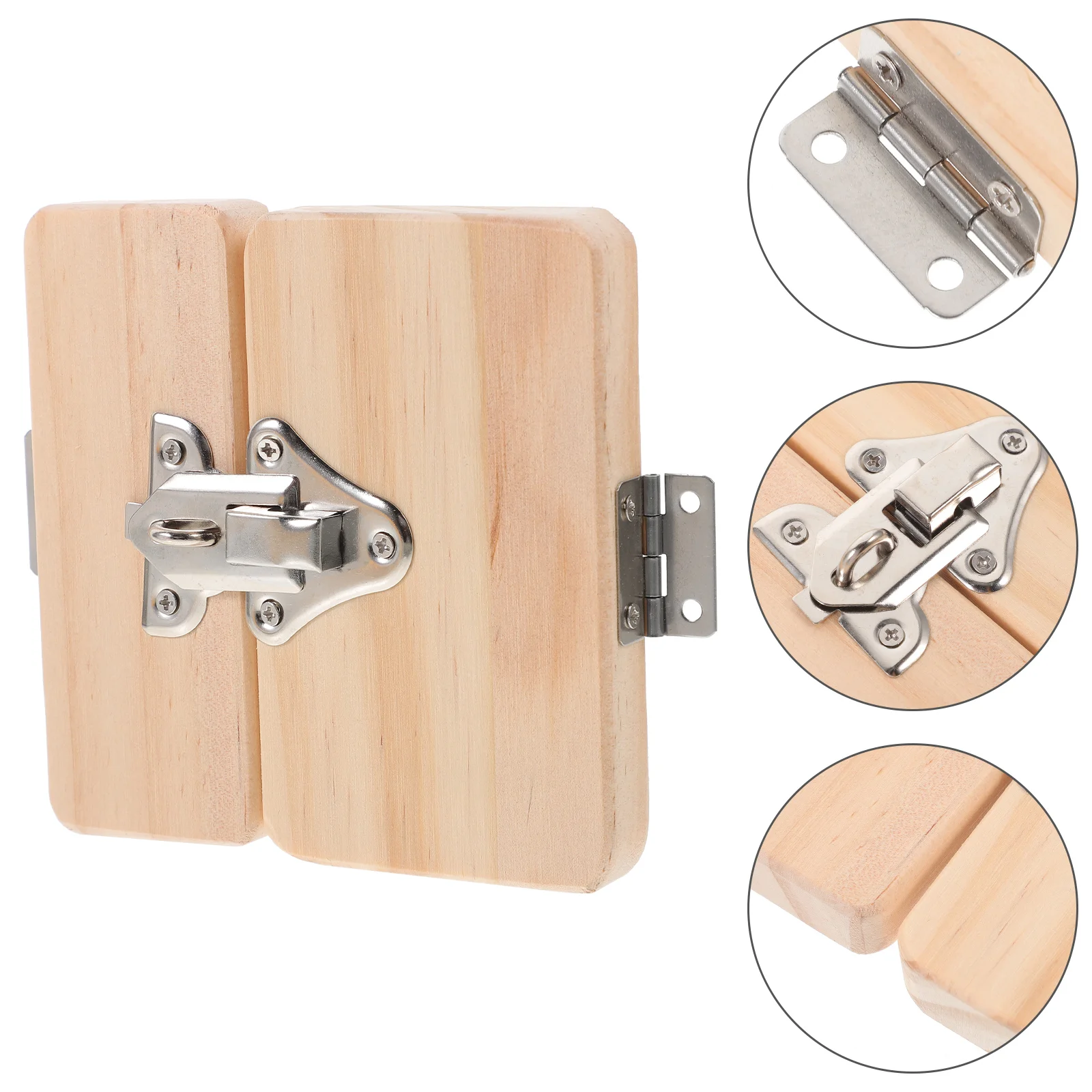 Busy Board Door Lock Toy Wooden Parts Kids Early Educational DIY Accessories Infant Latch