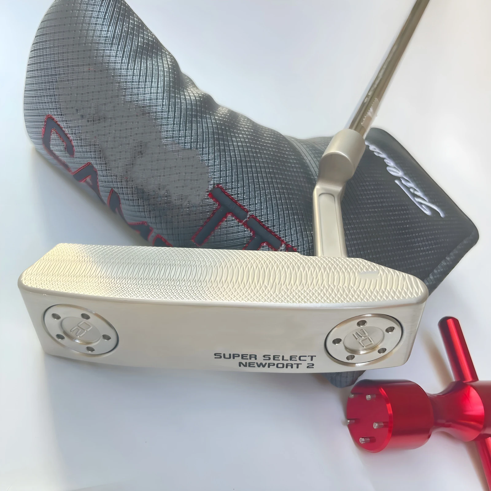 CAMERON putter Golf, pemberat dapat diganti 2 Squareback lurus 32-35 inci baja dengan penutup kepala