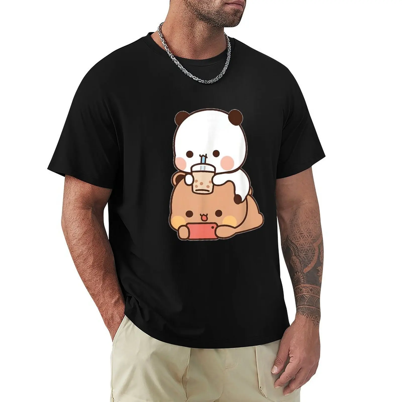 

DuDu Bear and BuBu Panda enjoying time together T-Shirt Minimalist Graphic Tee Shirt