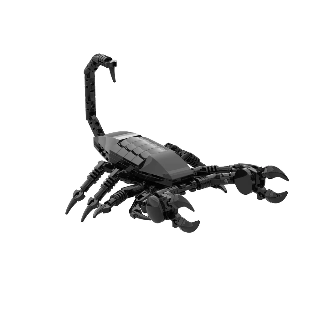 Gobricks MOC Black Scorpion Building Blocks Model Insect World Poisonous Black ScorpionBricks Assembly Toys Kids Birthday Gifts