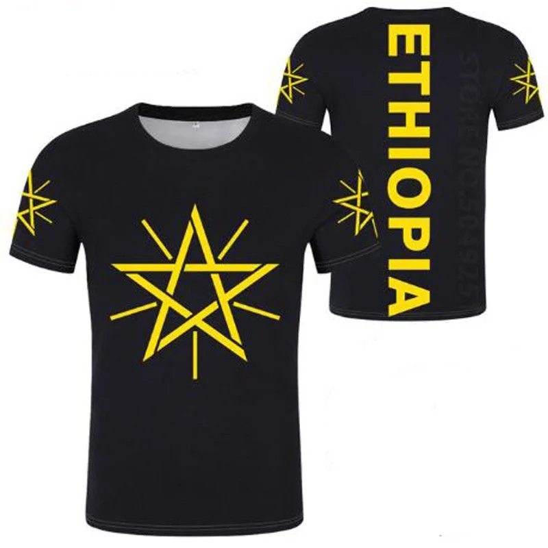 New Ethiopia T Shirt New 3d Pinted Nation Flag Tshirts Men Women Ethiopian Amharic Ethnic Tribe Harajuku Short Sleeve Tops Tees