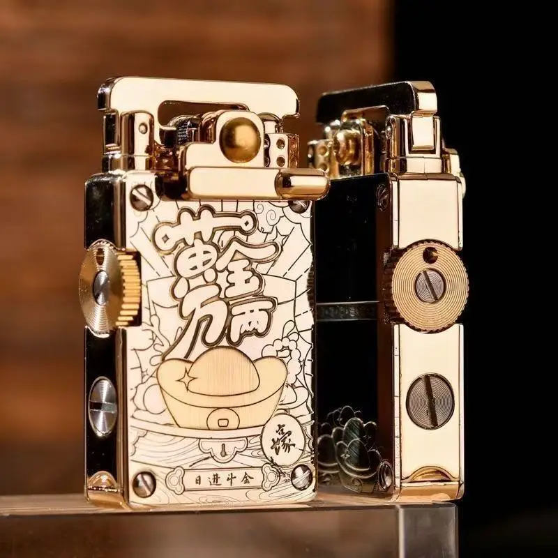NEW CHIEF 708 fuel Lighter Light Luxury Rocker Ejection Ignition Mechanical Personalized Men's Business Gift Collectible