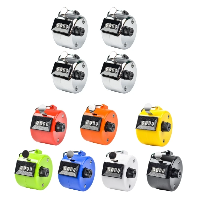 

Hand Mechanical Counter Clickers Counter Coaching Handheld Tally Counter 4-Digits Number Count Clickers Counter