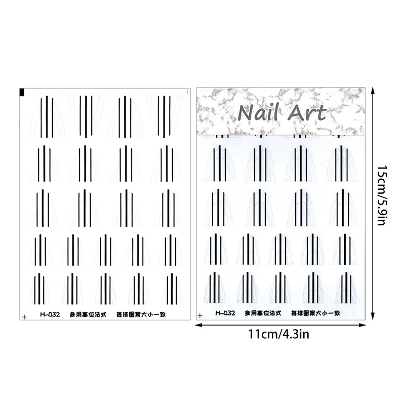 Formy do paznokci French Manicure, naklejki na końcówki, prowadnice do frędzli, naklejki DIY z falistymi liniami, prowadnice do zdobienia paznokci, naklejki, szablony, narzędzia do paznokci