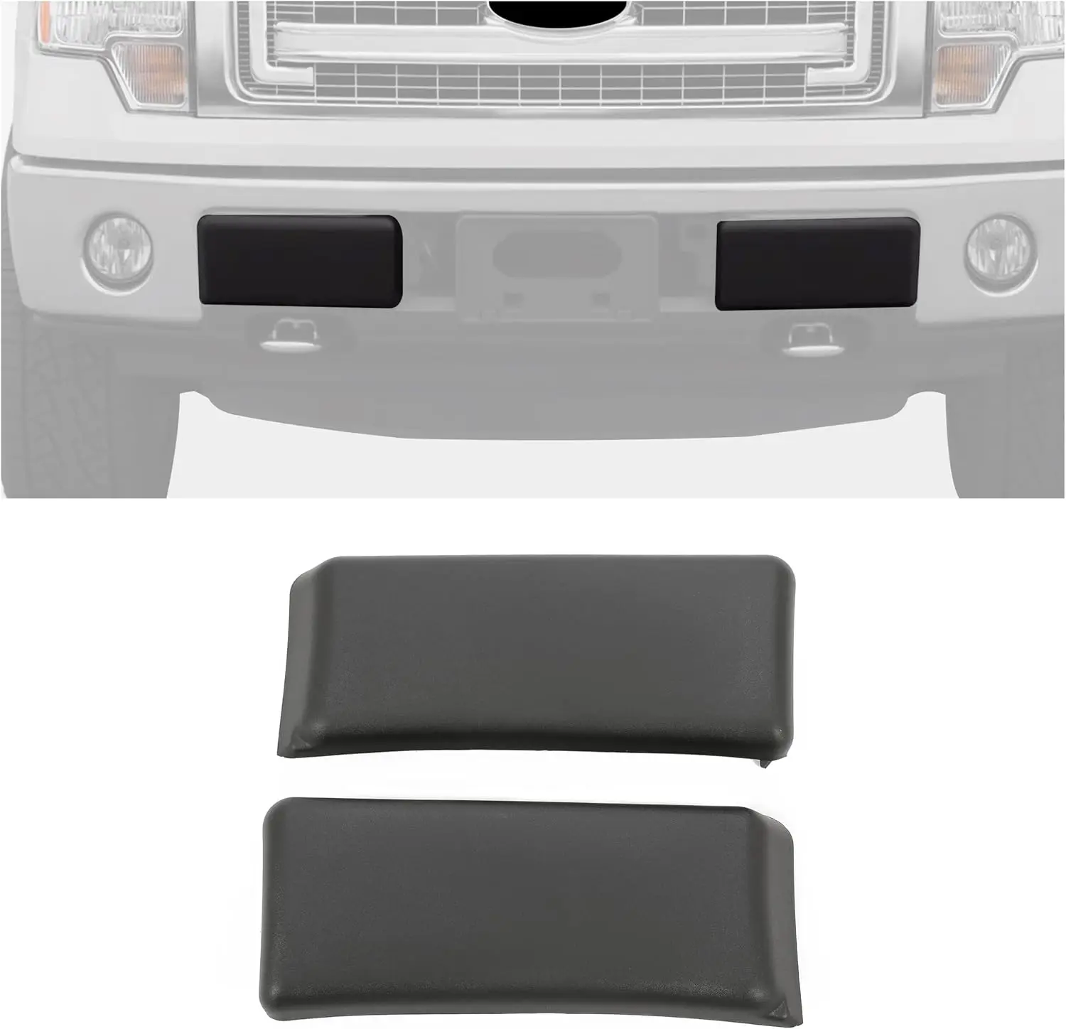 

Защитные накладки на передний бампер слева и справа на Ford F150 F-150 2009-2014 гг. Замените 9L3Z17E810B FO1053100 Черная накладка на крышку