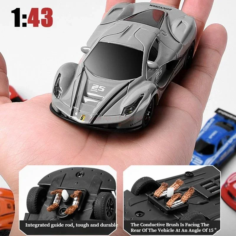 Children\'s Electric Railcar Double Remote Control Racing Track 1/43 RC Racing Car Model 18.1m Super Long Track Boys Toy Gift