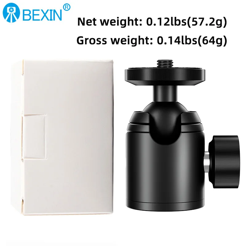 BEXIN 1/4 スレッドミニ三脚ボールヘッド 360 度回転カメラ延長ブラケットフラッシュ携帯電話自撮り棒に使用