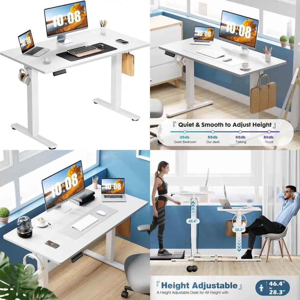 

Adjustable Height Electric Standing Desk, 40x24 Inch, Home Office Sit-Stand Desk, Computer Workstation