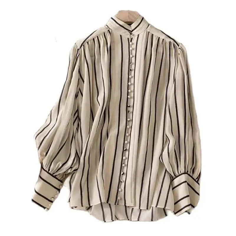 

causal loose Ladies' Shirts for Elegant Style Women's Button-Down Tops with Graceful Design Spring Summer Tops Blusa Z327