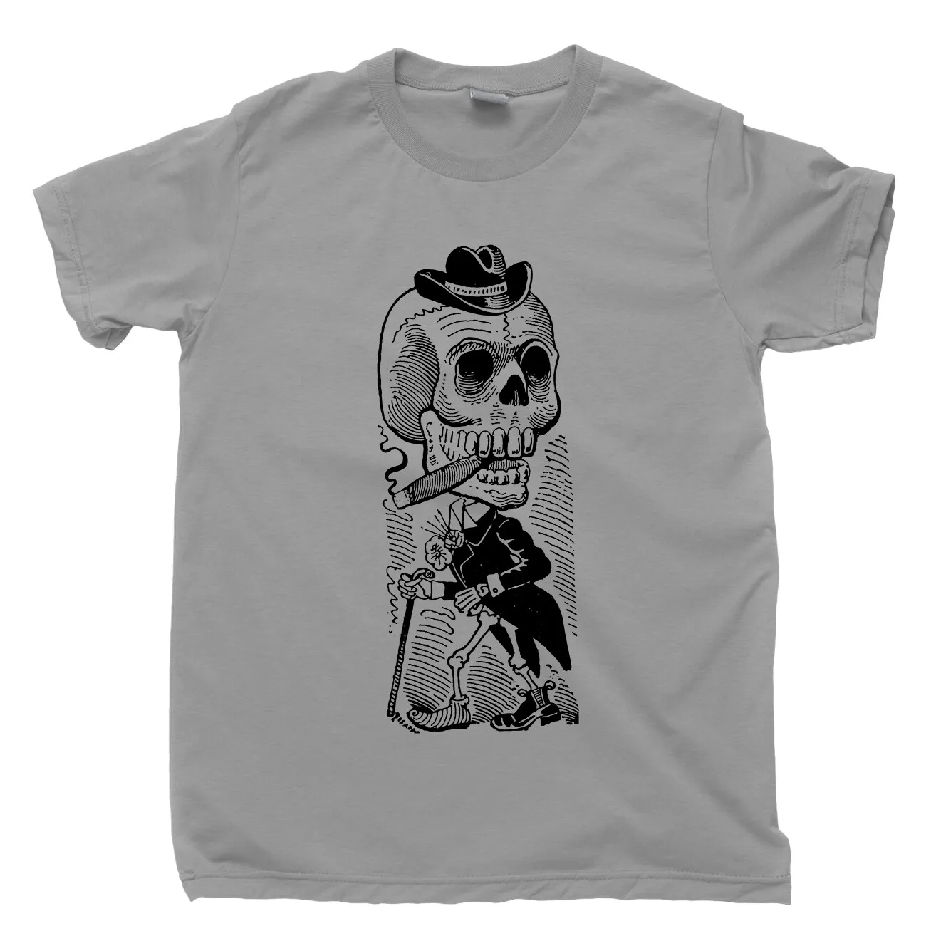 تي شيرت خوسيه غوادالوبي بوسادا يوم الموتى مارياشي الثورة المكسيكية الفنان تي شيرت #5