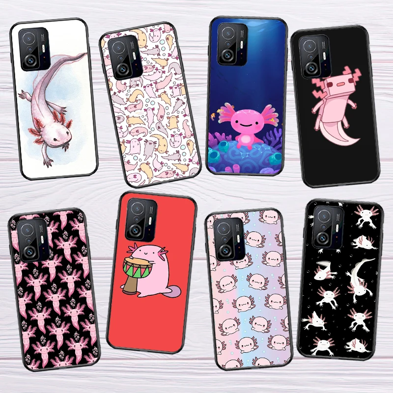 kawaii axolotl pattern Phone Case For POCO F5 X5 X3 Pro X4 F4 GT F3 M5 C40 Xiaomi 12 Lite 12X 11T 12T 13 Pro Cover