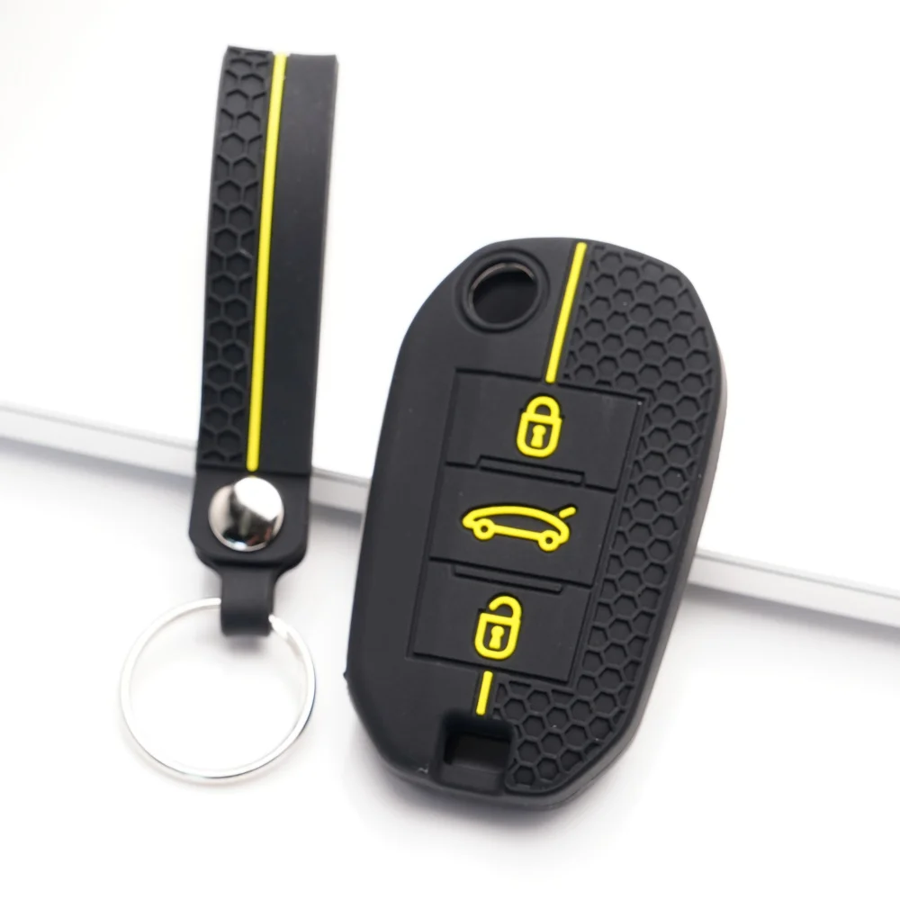 Silicone Car Key Case Cover For Citroen C5 C3 C4 C8 Berlingo For Peugeot Partner Rifter 208 308 508 407 2008 3008 3008 Expert