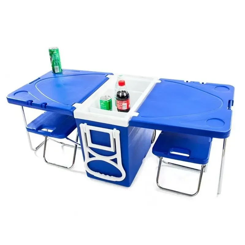 Outdoor folding tables and chairs New popular incubator Camping tables and chairs Leisure gifts Ice bucket Portable folding ice