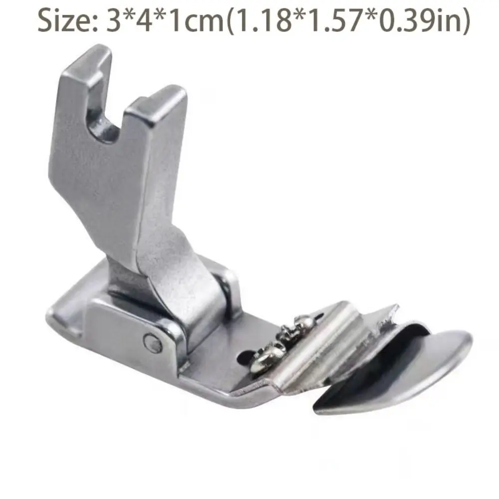 Steel Sewing Edge Folding Presser Foot Adjustable Hem Pull Tube Hemming Presser Foot Downward Curling Sewing Machine Accessories