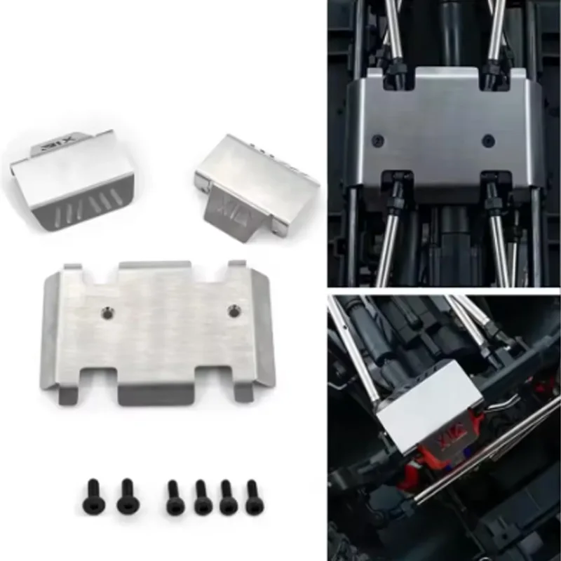 Edelstahl Chassis Rüstung Achse Schutz Unterfahrschutz Für RGT EX86190 EX86190 LC76 1/10 RC Crawler Auto Upgrade Teile