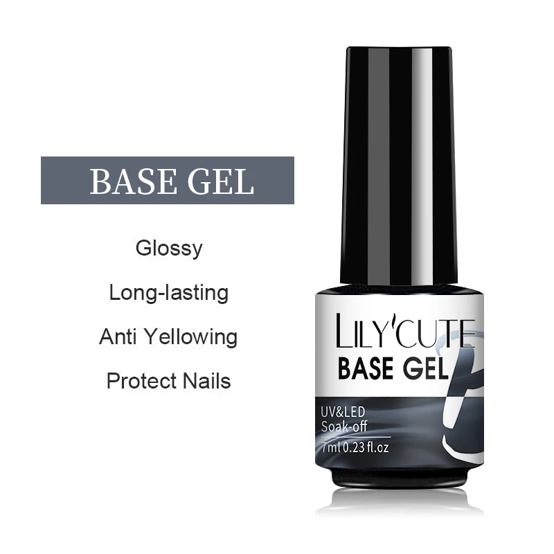LILYCUTE 7 مللي وظيفة هلام قاعدة سوبر لا مسح معطف فوقي ماتي معطف فوقي نقع قبالة الأشعة فوق البنفسجية LED شبه دائمة الورنيش لفن تصميم هلام #2