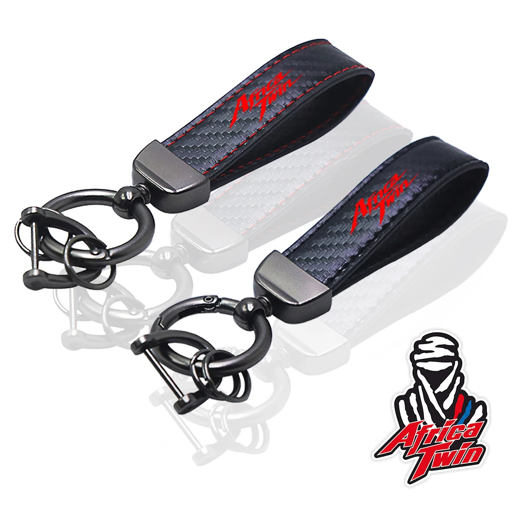 motorcycle for Honda Africa Twin dct CRF1000L xrv750 rd03 xrv650 motorcycle Key chain Rings carbon fiber keychain