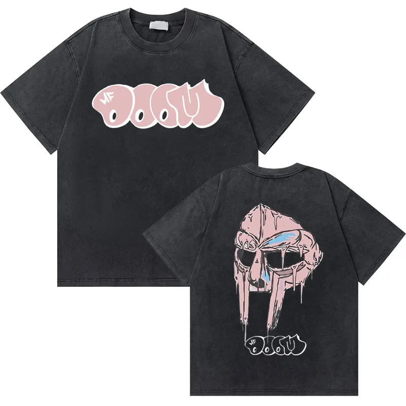 

Washed Vintage Rapper Mf Doom Madlib Madvillain Graphics Tshirt Male Fashion Hip Hop T Shirt Men Women Casual Oversized T-shirts