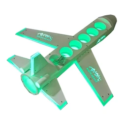 Custom 6 Bottles Airplane Led Bottle Glorifier Wine Rocket Display Rack Champagne VIP Service Presenter Aircraft for Nightclub