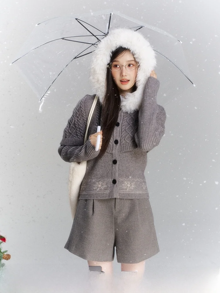 

Korean Sle Women's Knitted Hat Coat Sweater Winter Warm Thiened Long Sve Casual Daily Faion ELEVEN SP MY0083
