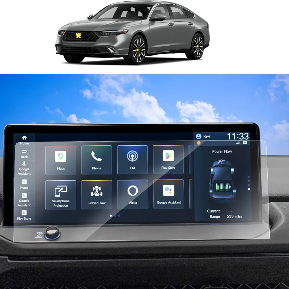 

12.3 Inch Tempered Glass For Honda Accord Hybrid 2023-2025 Car Interior Accessories Navigation Screen Protective Film