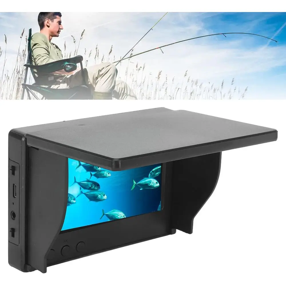 Portable 4.3 LCD Underwater Fishing Camera, 190° View, Waterproof, 98ft Depth, 49.2ft Cable