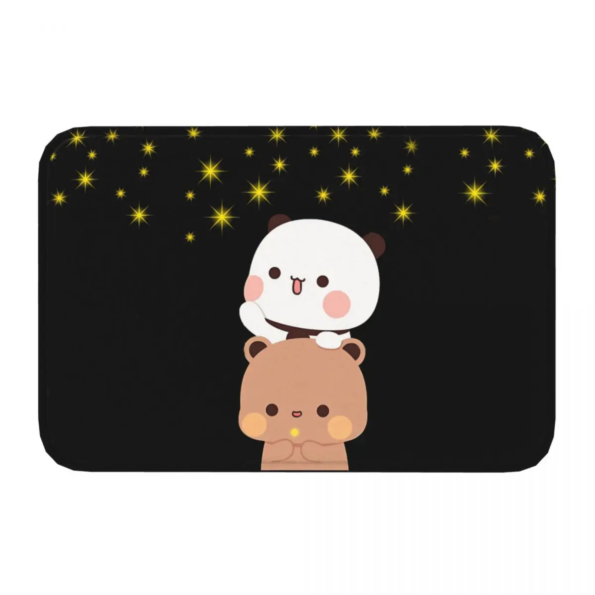 Bubu and Dudu Anime Bathroom Non-Slip Carpet Panda Bears Reaching The Stars Bedroom Mat Welcome Doormat Home Decoration Rug