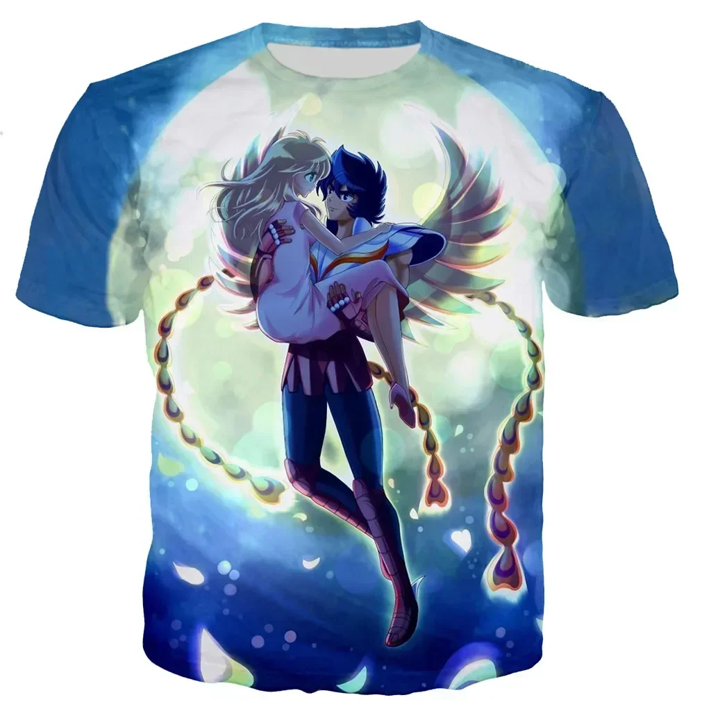 

Tshirt The Knights of The Zodiac Saint Seiya 3D Printed T Shirt Men Women Casual Harajuku Style Aesthetic Cool Tops Streetwear