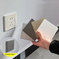 Self-adhesive Switch Socket Decorative Panel Plate Wall Hole Cover ABS Universal Blank Panel Cover Home Hardware