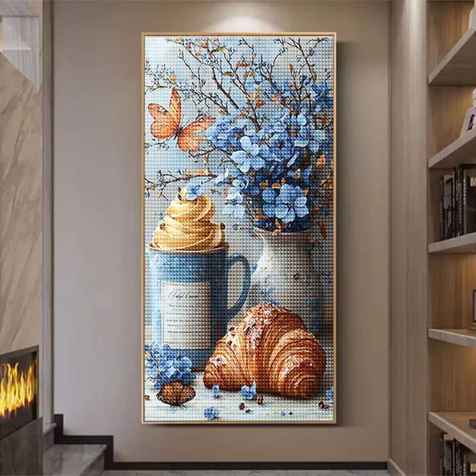 5D DIY Diamond Painting WOWO Mosaic Cross-Stitch Kit Crystal Art Square Round Rhinestones  Gourmet Vase Embroidery Home Decor