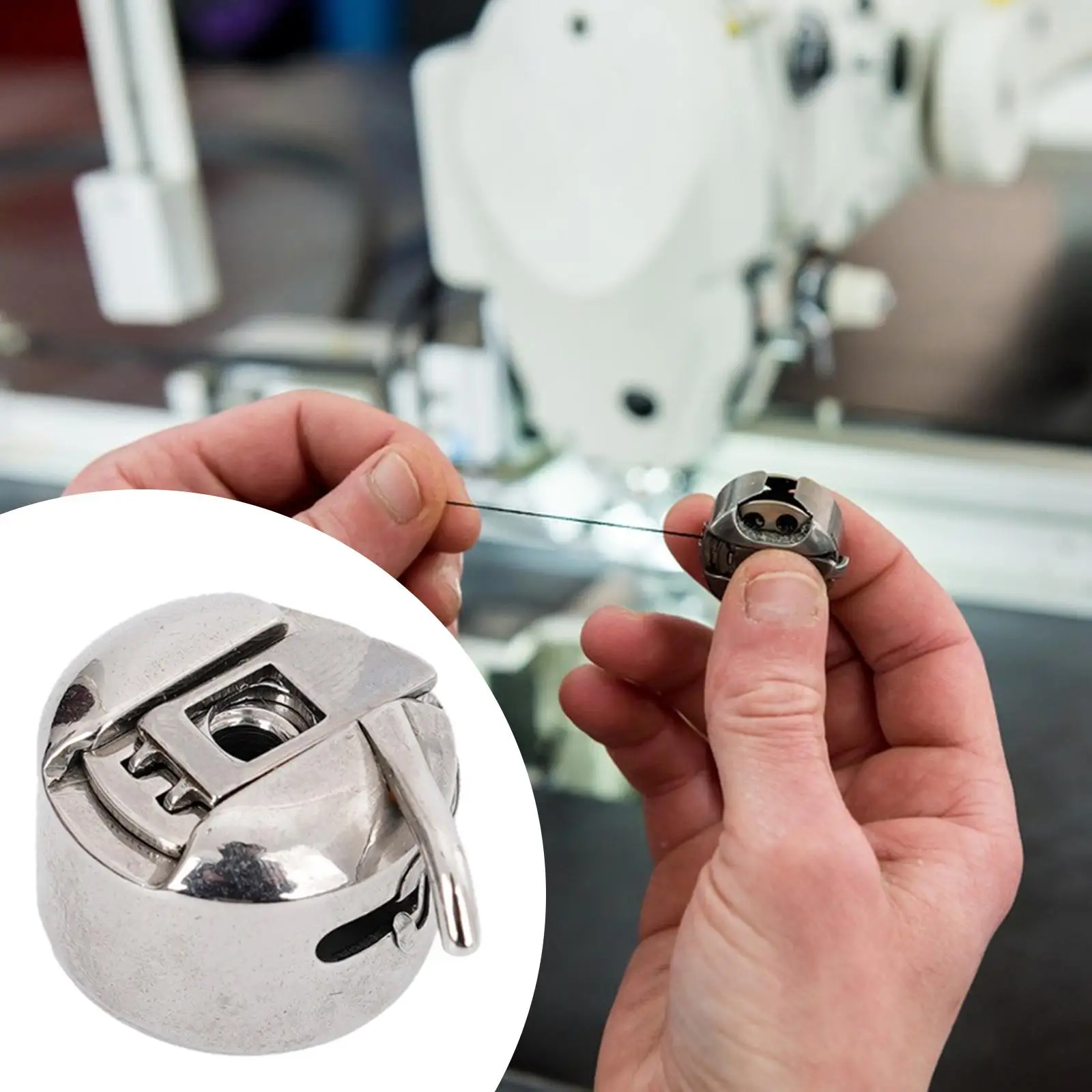Universal Bobbin Case Sewing Machine Part High Strength Metal Component for Easy Installation and Repair