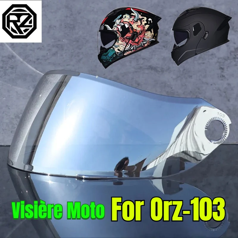 Orz Visière Moto Night Vision Transparent HD Lens Orz-103 Color Sun Protection UV Protection Helmet Windshield Protector