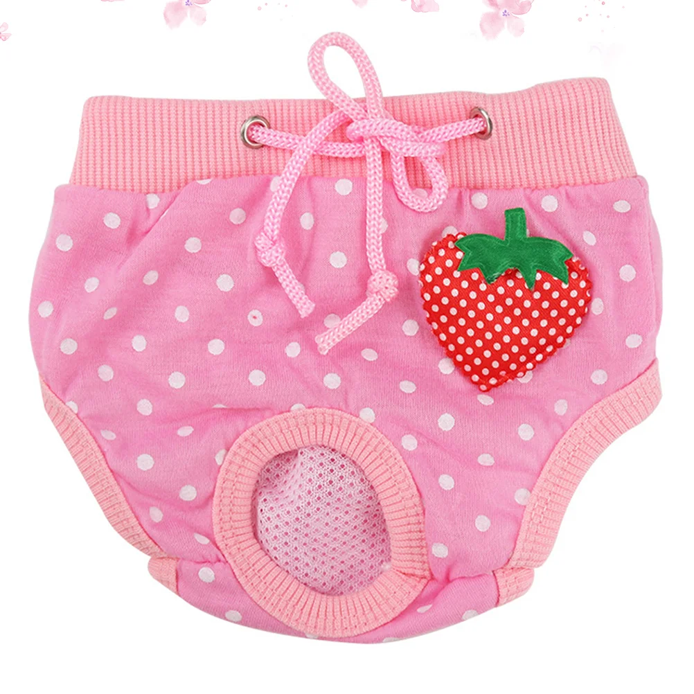 

Cotton Pet Safety Pants Comfortable Dog Menstruation Pants Sanitary Physiological Pants for Cat Dog Pet (Random Style, Size S)