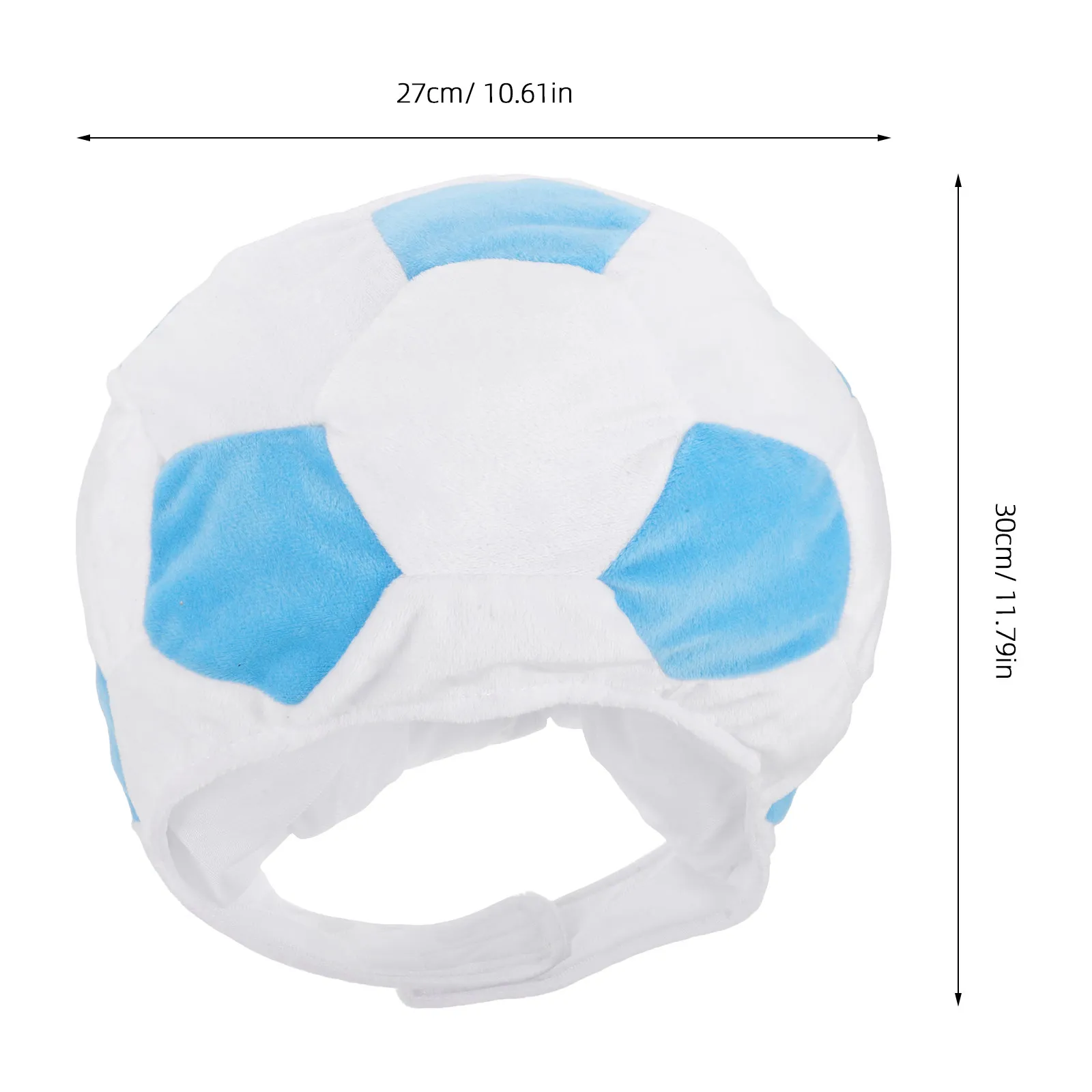 Gorro de Fútbol Azul, Suave y Cálido, para Disfrazarse de Jugador de Fútbol, para Fiestas de Cumpleaños, Eventos Deportivos, Accesorios para Fotos, Celebración de Partidos de Fútbol