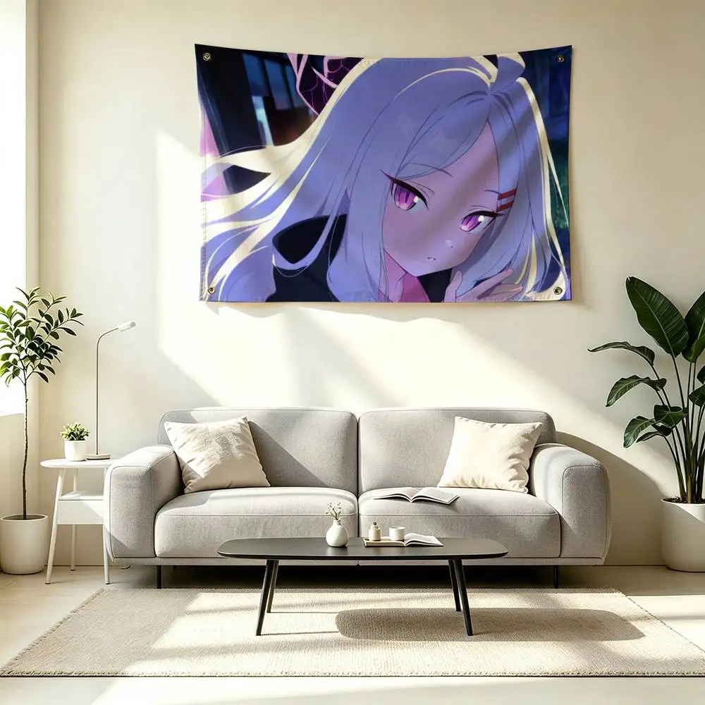 B-Blue Archive Sorasaki Hina Flags Wall Hanging Tapestry Outdoor Garage Room Decorative flag Background Blanket