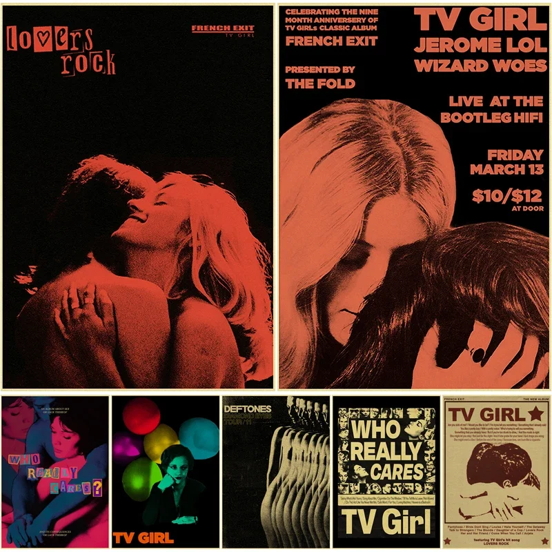 TV Girl Posters Retro Kraft Paper Prints Lovers Rock Vintage Poster Wall Art  Study Home Living Room Decoration Pictu