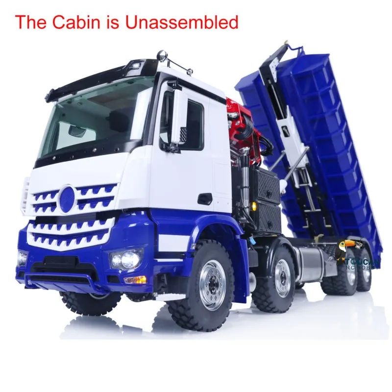 LESU 1/14 8X8 KIT Cabin RC Dumper Hydraulic Tipper Truck Finished hydraulic Crane Cars Machine Outdoor Adult