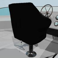 Outdoor Boat Seat Cover 210D Oxford Cloth Waterproof Yacht Captains Chair Protector 56x61x64cm Durable Practical Easy Install