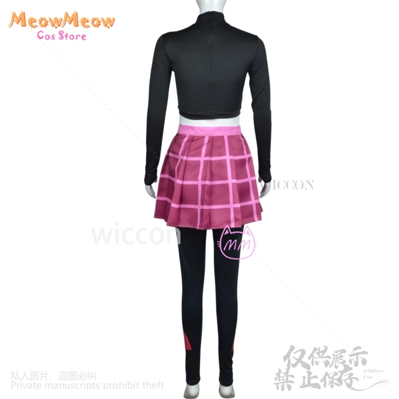 Anime Sallie Kan Cosplay Vrouwen Pruiken Kostuum Cartoon Helluva Cosplay Duivel Vermomming Tops Jurk Set Lolita Outfits Halloween Pakken